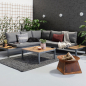 Preview: EXOTAN® Design Gartenlounge Set La Vida Teak inkl. Kissen Grau