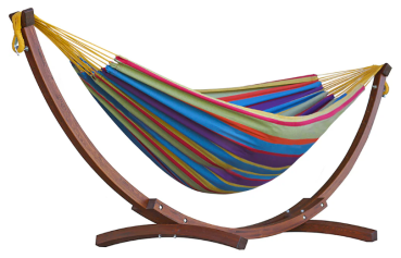 VIVERE Doppelhängematte Tropical mit Holzgestell