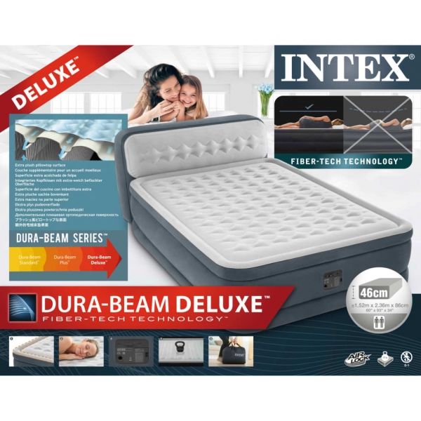 Intex Luftbett Dura-Beam Deluxe mit Kopfteil